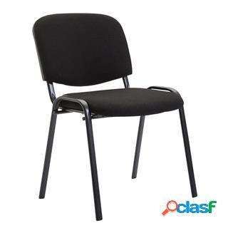 Sedia Conferenze MOBY BASE, colore nero con gambe nere