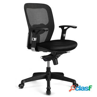 Sedia Ergonomica FELIX, Sostegno Lombare Regolabile, Tessuto