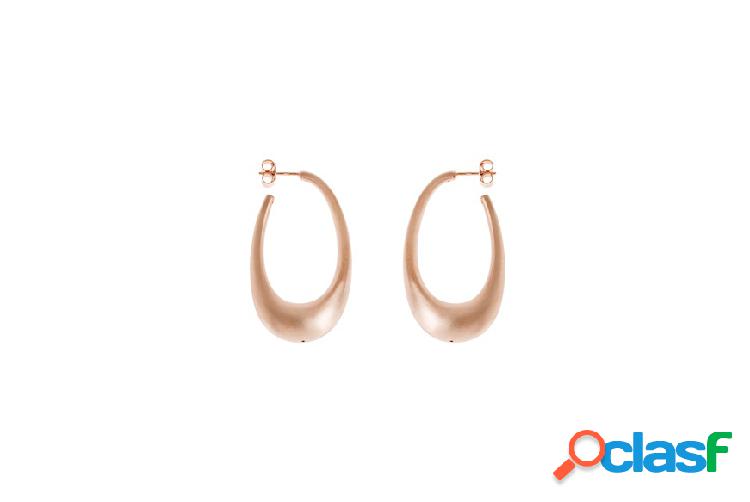Selezione Zanolli Orecchini argento ovale satinato rosè