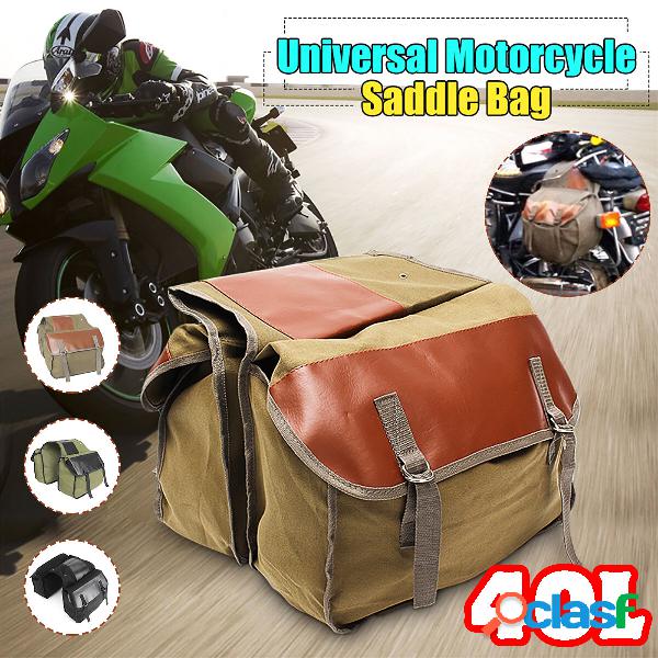 Sella laterale per moto in pelle PU Borsa con 2 tasche