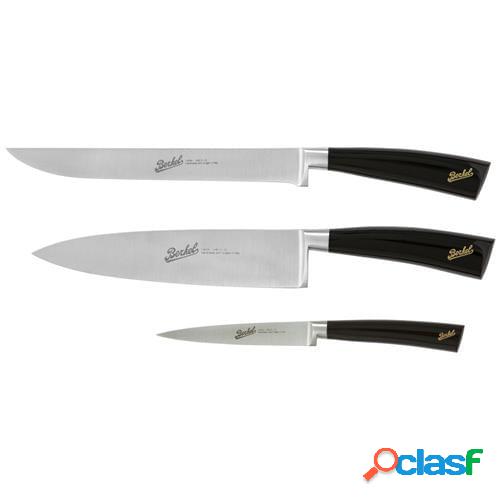 Set Chef 3 coltelli, linea Elegance nero lucido di Berkel