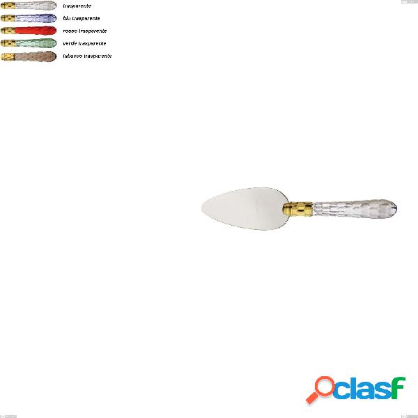 Set da 6 Coltello Formaggio grana Cristallo ghiera oro