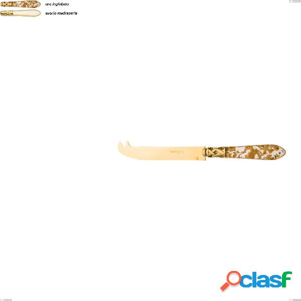 Set da 6 Coltello formaggio a due punti Aladdin tutto oro