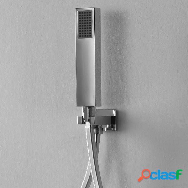 Set duplex Ares con doccetta quadra, flessibile quadrato e