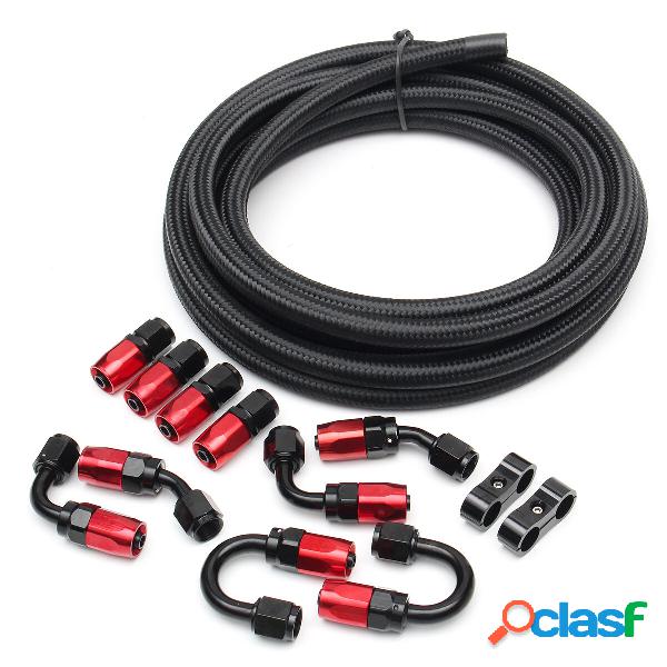 Set tubo flessibile carburante 5M AN6 in acciaio