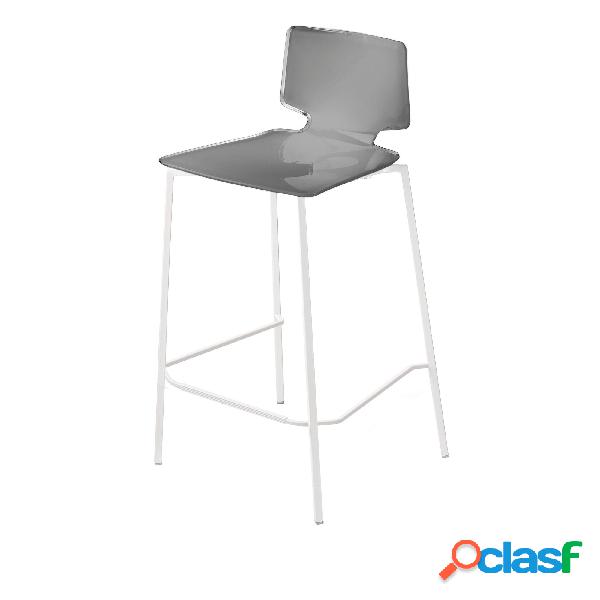 Sgabello My Chair 50x45xh88 cm struttura in acciaio bianco