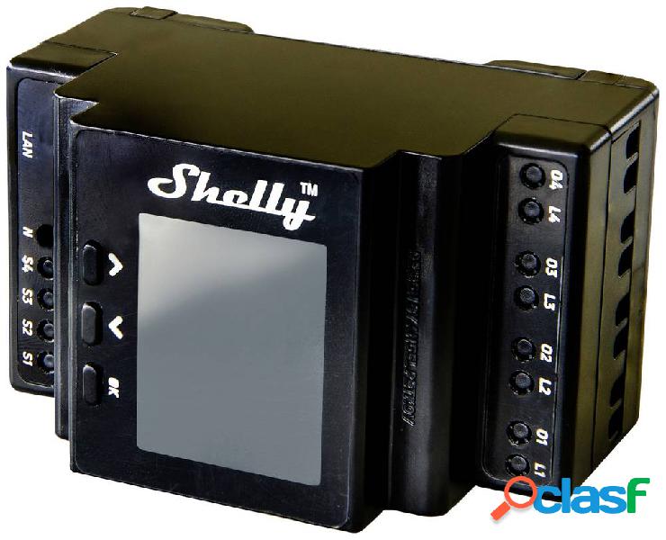 Shelly 4Pro PM Shelly Relè su guida DIN Bluetooth, Wi-Fi