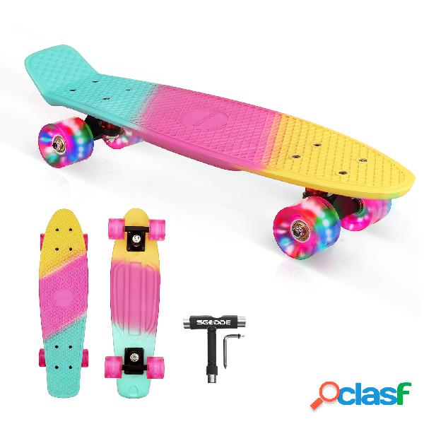 Skateboard per bambini da 23 pollici lampeggiante Longboard