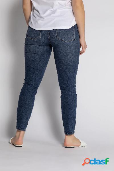 Skinny jeans a vita alta con taglio aderente a cinque