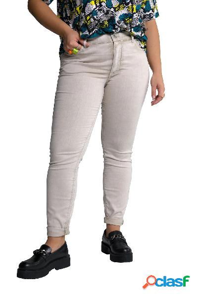 Skinny jeans a vita alta dal taglio aderente a cinque tasche