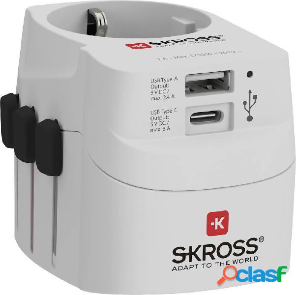 Skross 1302462 Adattatore da viaggio PRO Light USB (AC)