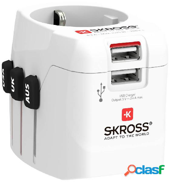 Skross 1302470 Adattatore da viaggio Pro Light USB (2xA)