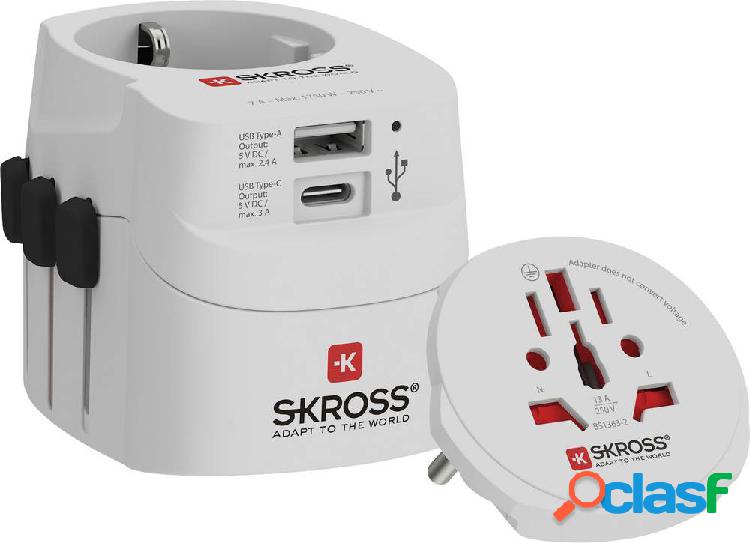Skross 1302472 Adattatore da viaggio PRO Light USB (AC) -