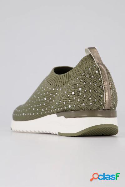 Sneaker Caprice, knit elasticizzato, glitter, larghezza H,