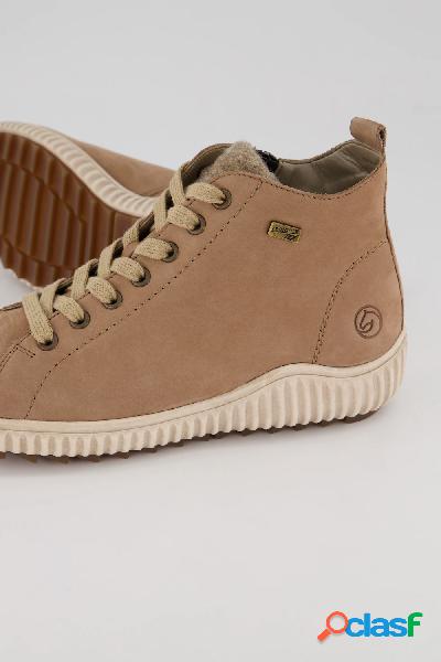 Sneaker in pelle, Donna, Grigio, Taglia: 38, Cuoio/Fibre