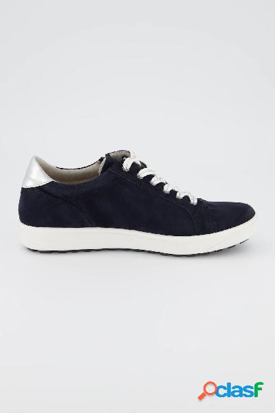 Sneaker, pelle scamosciata, zip, larghezza H, Donna, Blu,