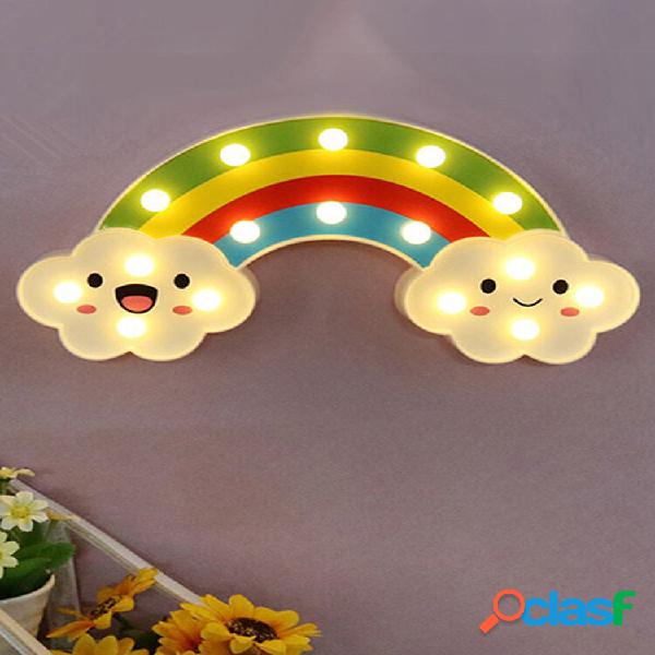 Sorriso Face Cloud Rainbow LED Night Light Cartoon Night