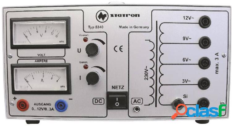 Statron 5340.1 Alimentatore da laboratorio regolabile 0 - 12