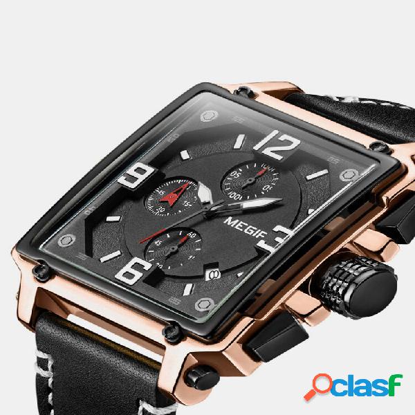 Stile unico da polso da uomo Watch Cronografo con data