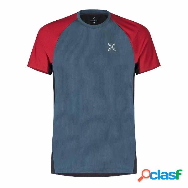 T-shirt Trekking Montura Join (Colore: blu cenere-rosso,