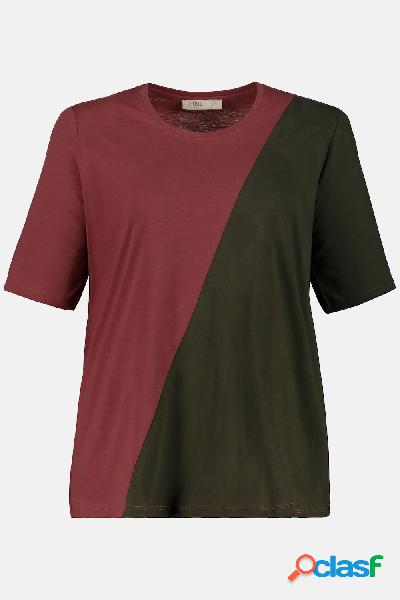 T-shirt, color blocking, regular, cotone biologico, Donna,