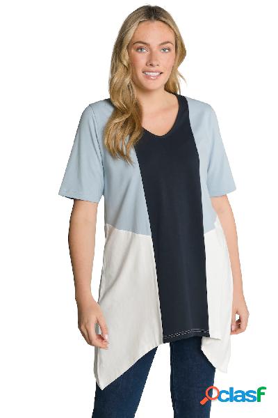 T-shirt di cotone biologico con orlo a punte, scollatura a V