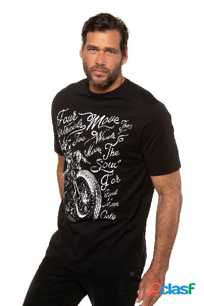 T-shirt, moto/scritte, mezze maniche, Uomo, Grigio, Taglia: