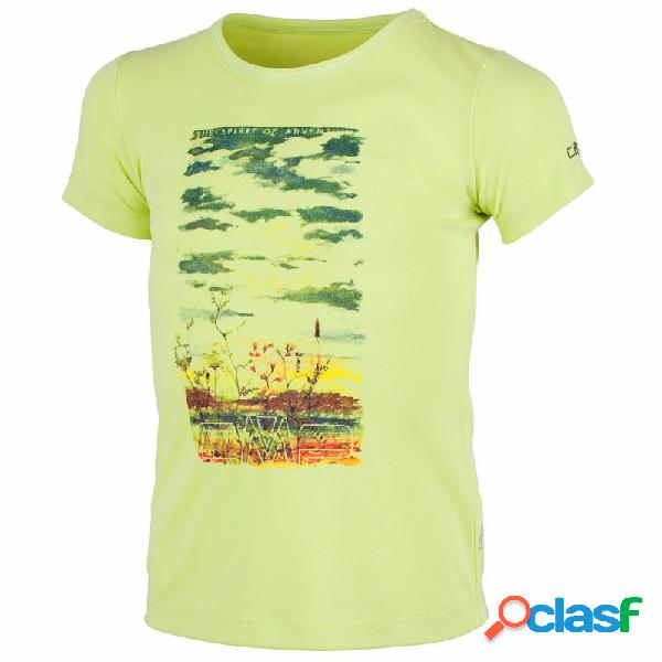 T-shirt trekking Cmp (Colore: lime-azzurro, Taglia: 3Y)