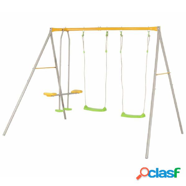 TRIGANO Set di Altalene BRIOSO 260x190x190 cm in Acciaio