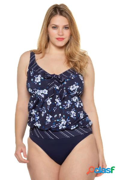 Tankini, fantasia floreale, spalline regolabili, coppe