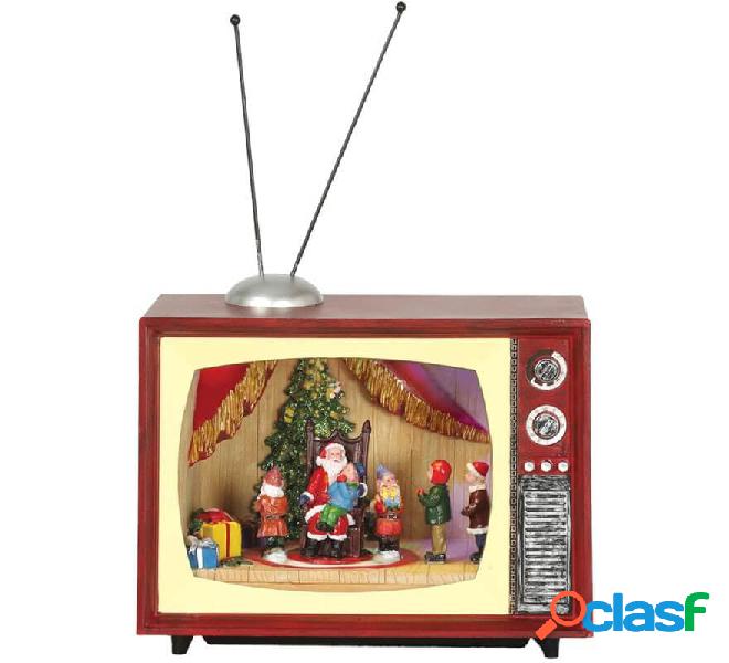 Televisione di Babbo Natale con luce, musica e movimento