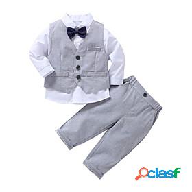 Toddler Boys Suit Blazer PantsSet Clothing Set Long Sleeve 3