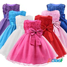 Toddler Little Girls Dress Flower Tulle Dress Party Layered
