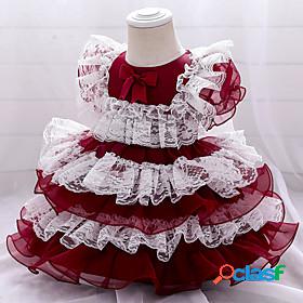 Toddler Little Girls Dress Plain Party Daily Tulle Dress Bow