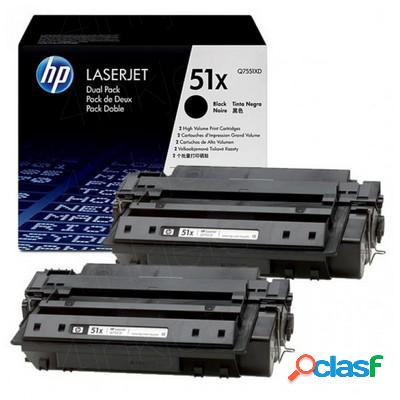 Toner Hp Q7551XD (Conf. da 2 pz.) originale NERO