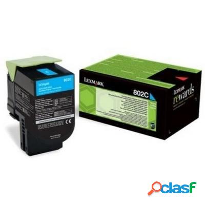 Toner Lexmark 80C20CE originale CIANO