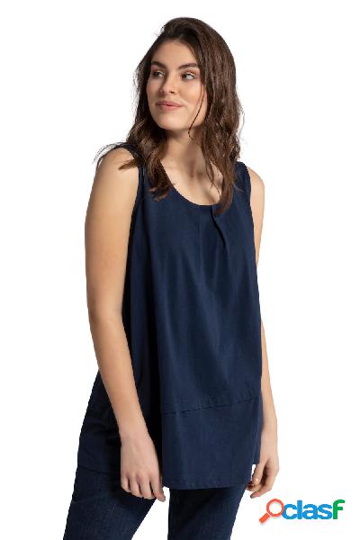 Top dal look a strati con apertura dietro il collo, senza
