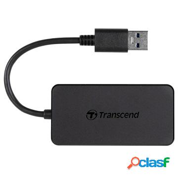 Transcend HUB2 USB 3.1 Gen 1 Hub - USB-A - Black