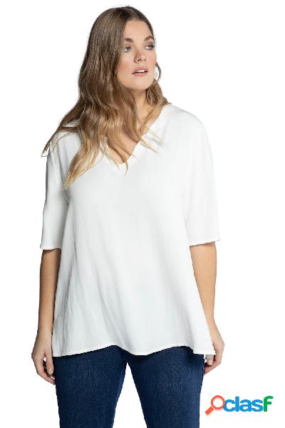 Tunica, crêpe liscio, scollo da tunica, selection, Donna,