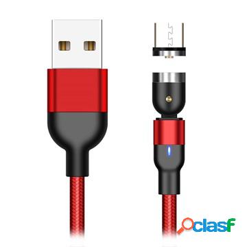 USB2.0 / MicroUSB Rotatable Magnetic Charging Cable 2m -