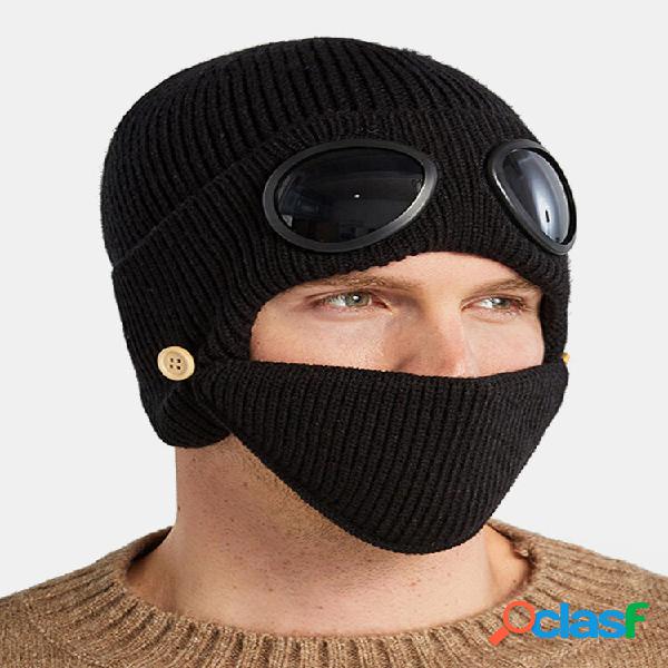 Uomini e donne Plus Velluto spesso caldo Collo Viso Orecchio