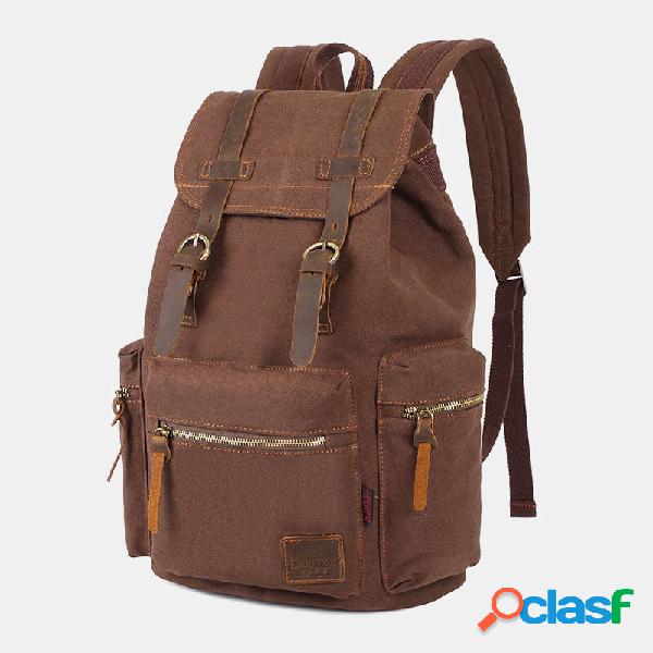 Uomo Canvas Retro multifunzione 14 Pollici Laptop Borsa