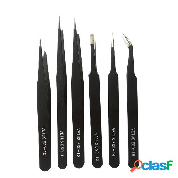 VETUS ESD10-15 Set di pinzette in acciaio inossidabile