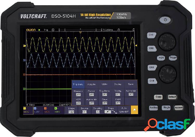 VOLTCRAFT DSO-5104H Oscilloscopio portatile 100 MHz 4 canali