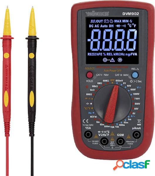 Velleman DVM902 Multimetro portatile digitale CAT IV 600 V