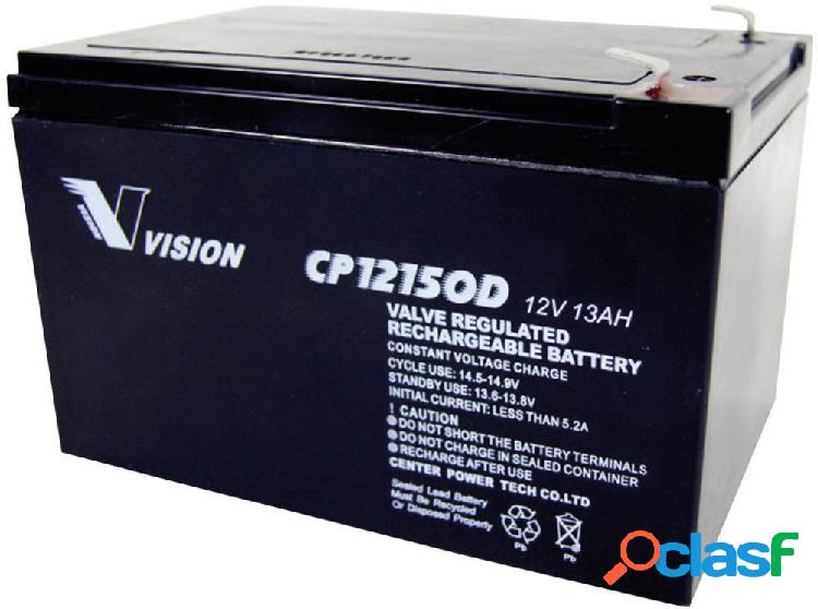 Vision Akkus CP12150D CP12150D Batteria al piombo 12 V 13 Ah