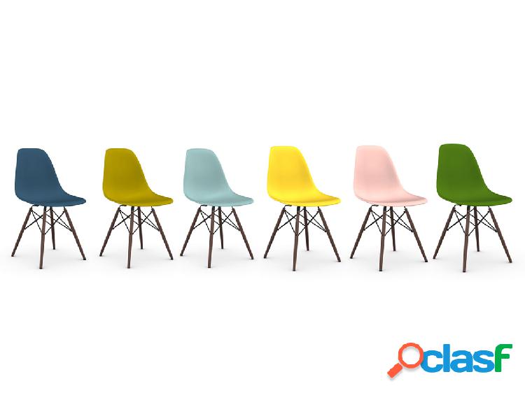 Vitra Eames Plastic Side Chair DSW Dark Maple / Set 6 Sedie
