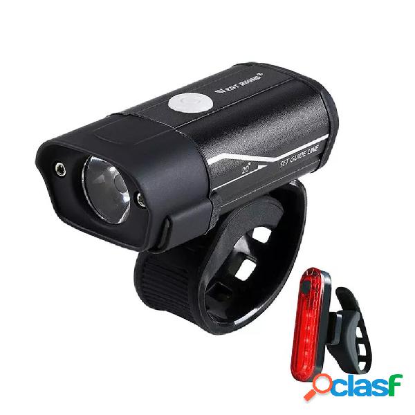 WEST BIKING 350lm Faro per bici 5 modalità Ultralight USB