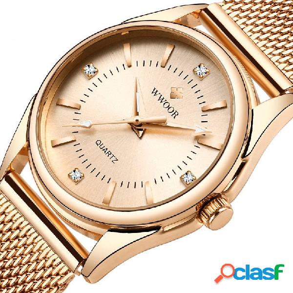 WWOOR 8852 Orologio da polso da donna stile casual Quadrante
