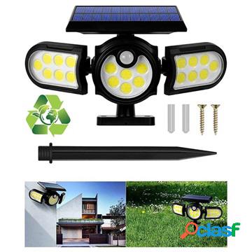 Water Resistant 120-LED Solar Lamp with PIR Motion Sensor